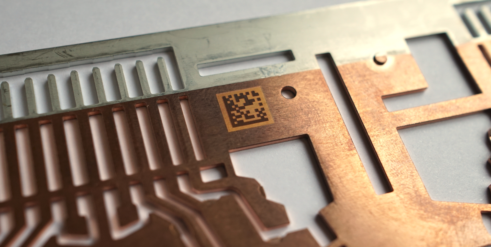 DataMatrix sur busbar cuivre pour véhicule électrique