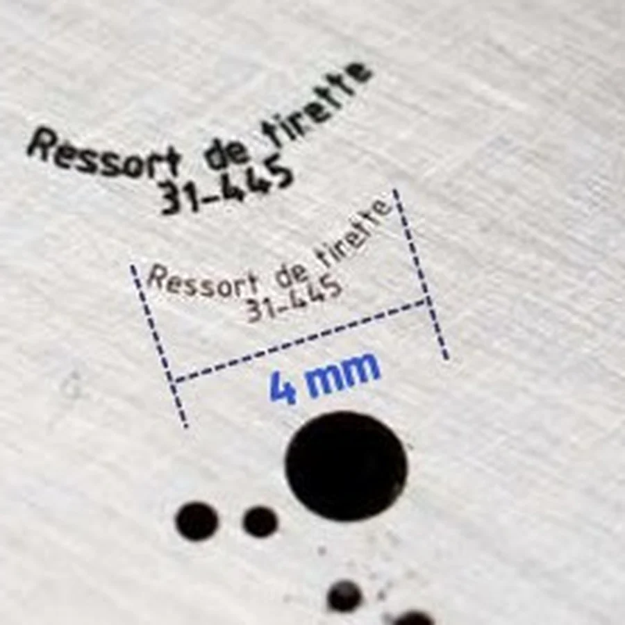 Marquage laser miniature Ressort de firette 4 mm