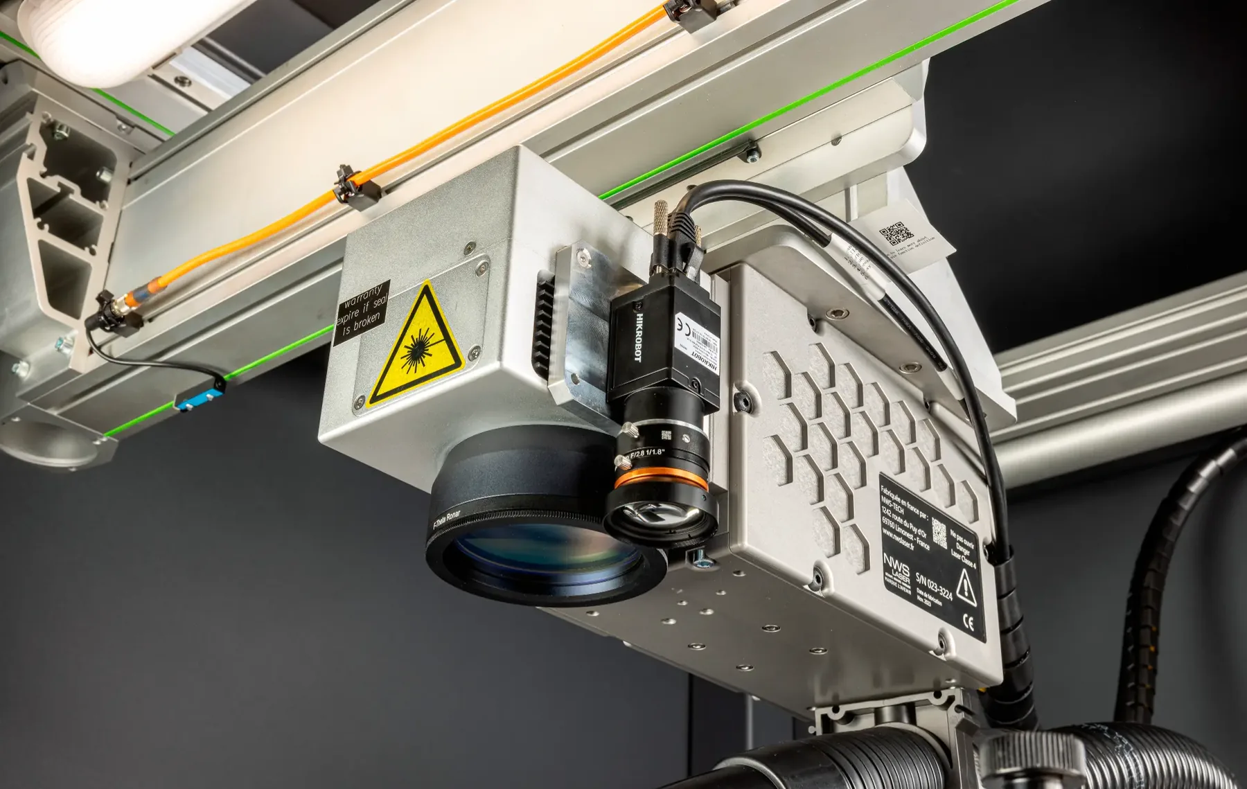 Tête LASERIX-3D sur axes linéaires, lentille et caméra Smart-Vision