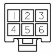 Schéma du connecteur alimentation 6 broches
